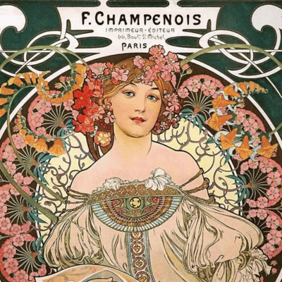 Imprimerie F. Champenois par alphonse Mucha