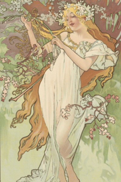 Les saisons Alphonse Mucha - Le printemps